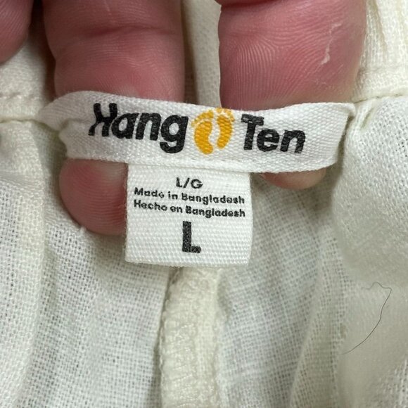 Hang Ten Women’s Linen-Blend Shorts W/ Drawstring L Large a1534 - Picture 3 of 7